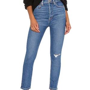 Re/Done Originals 90s Ultra High Rise Ankle Crop Blue Size 26
